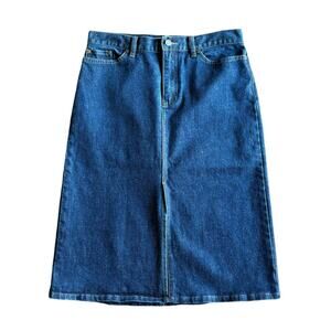 Gap Jeans Stretch Y2K Front Slit Denim Skirt- Size 8